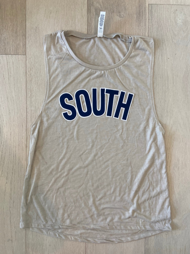 SOUTH - IVORY MUSCLE TANK
