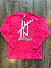 HJ DANCE - PINK LONG SLEEVE TEE (TODDLER, YOUTH, ADULT)