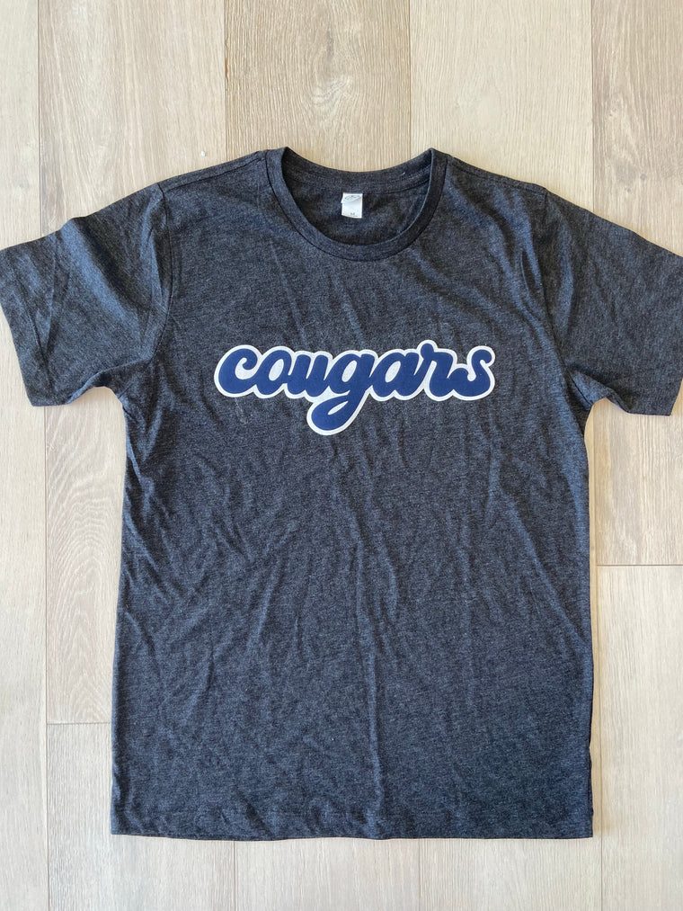 COUGARS - CHARCOAL TEE (YOUTH + ADULT)