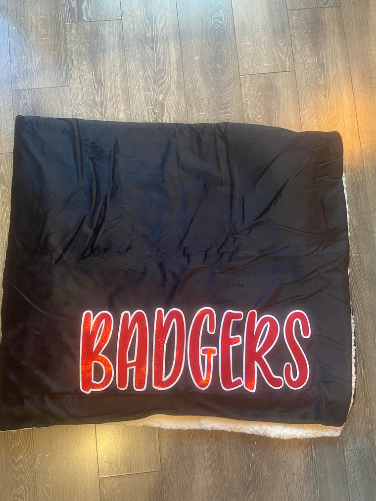 BADGERS - OVERSIZED SHERPA BLANKET