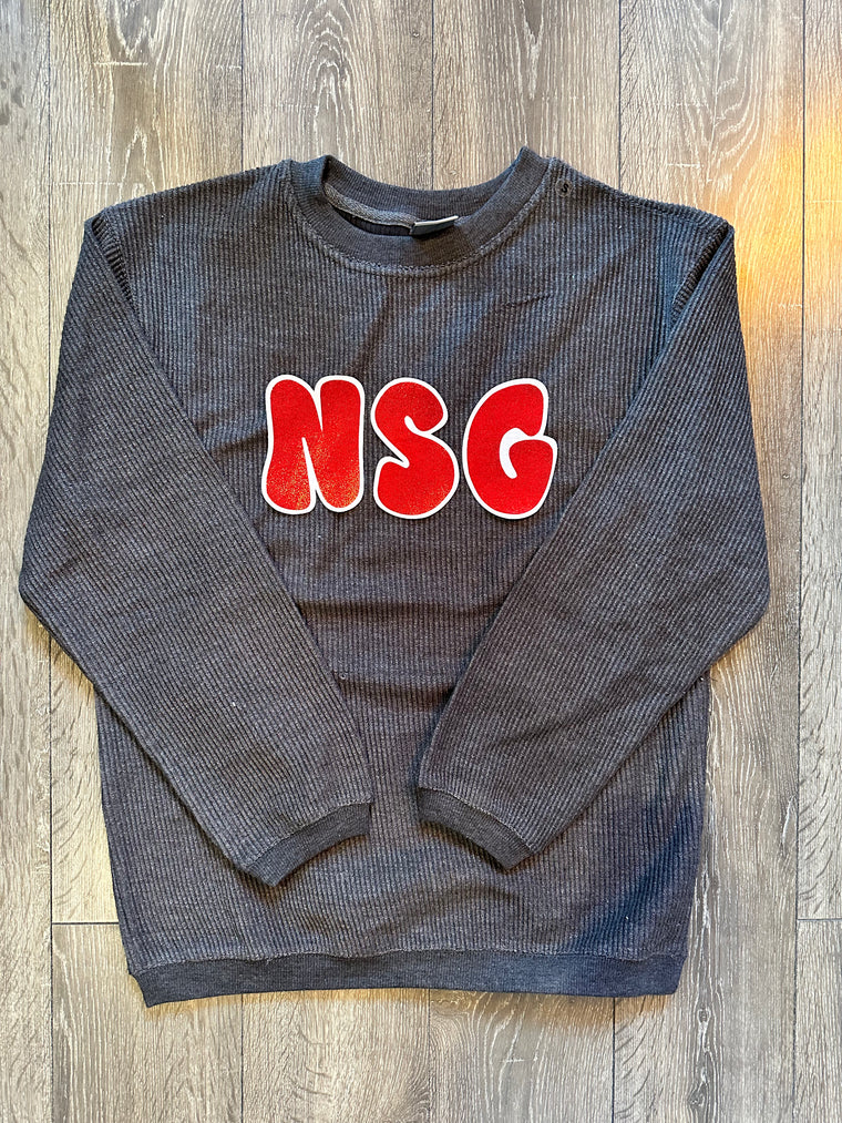 BUBBLE NSG - GREY CORDED CREW