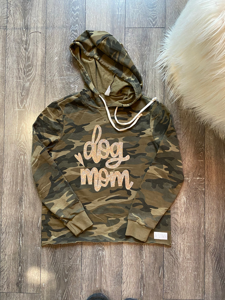 DOG MOM CAMO HOODIE