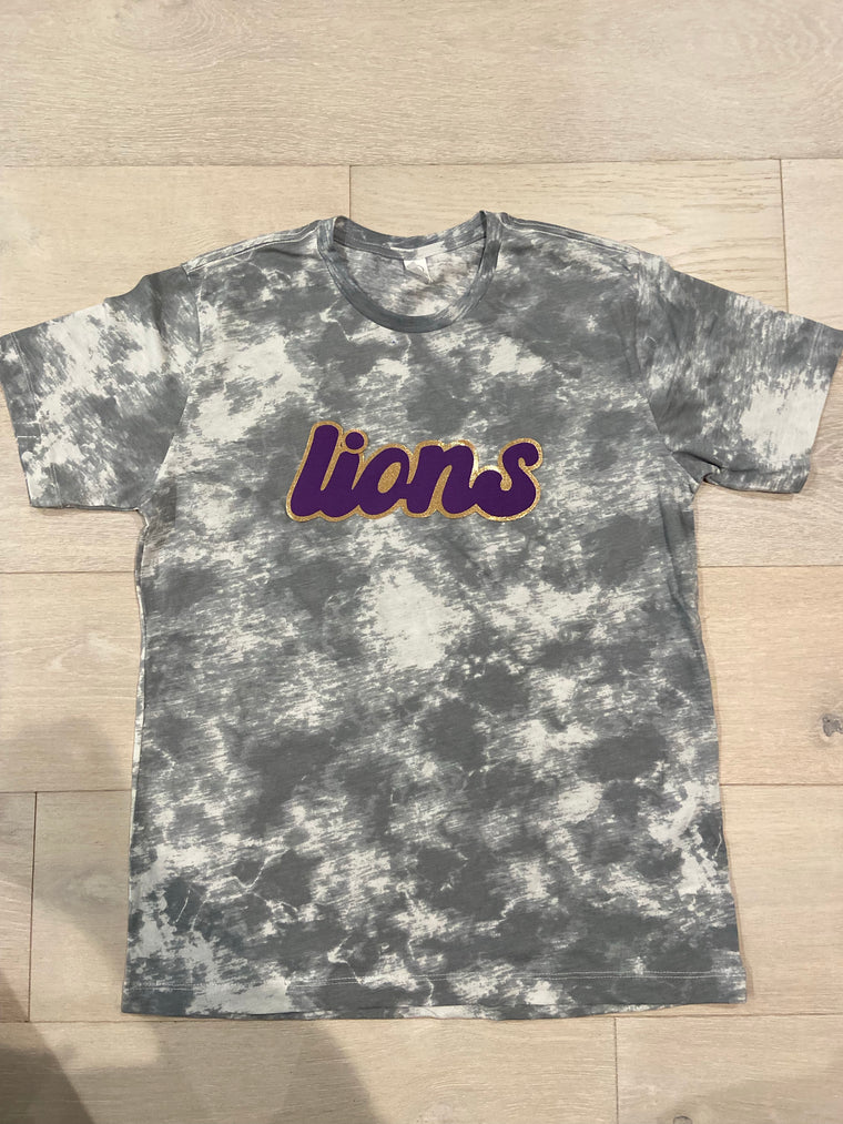 RETRO LIONS - GREY DYED TEE