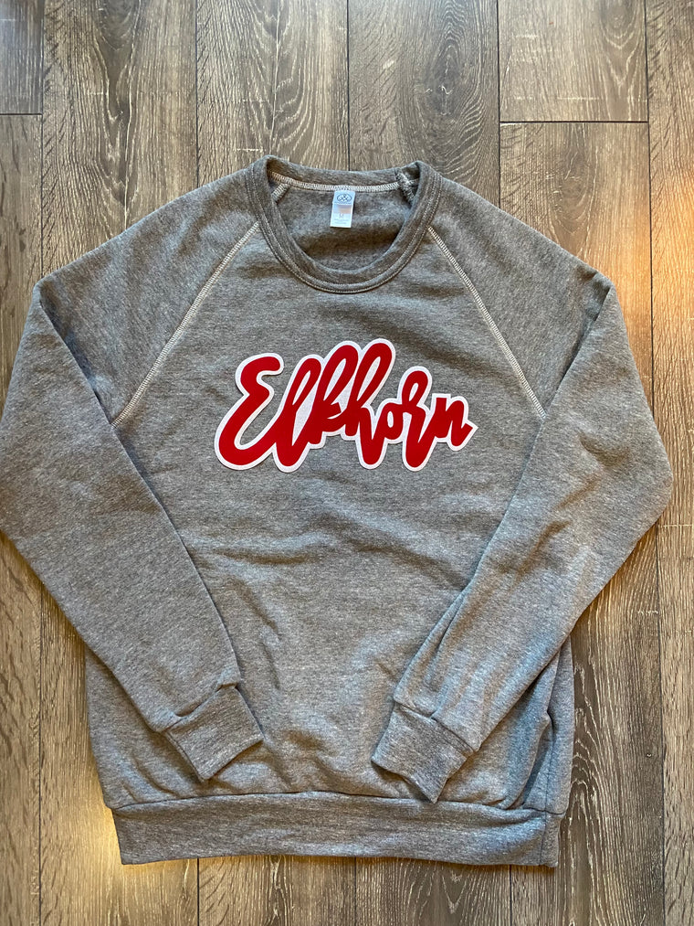 ELKHORN - GREY FLEECE CREW