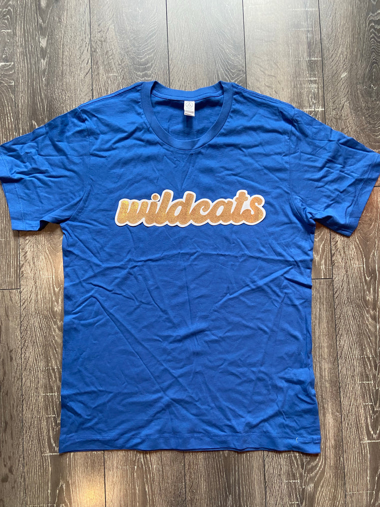 RETRO WILDCATS - BLUE TEE (YOUTH + ADULT)