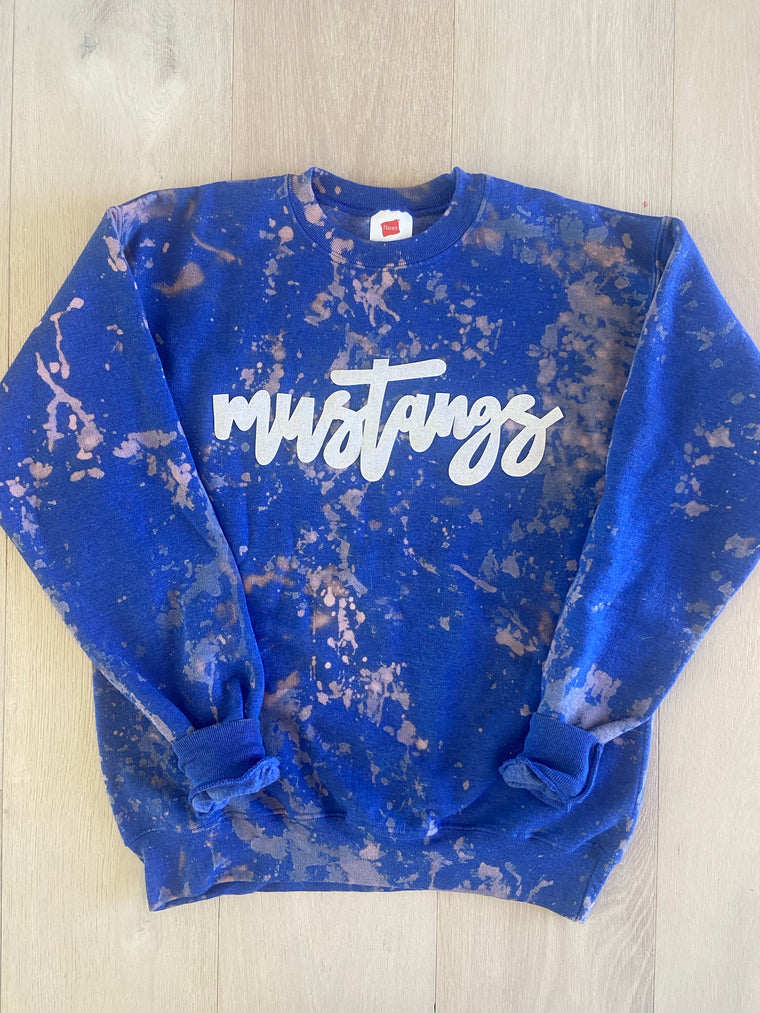 MUSTANGS - BLUE DYED CREW