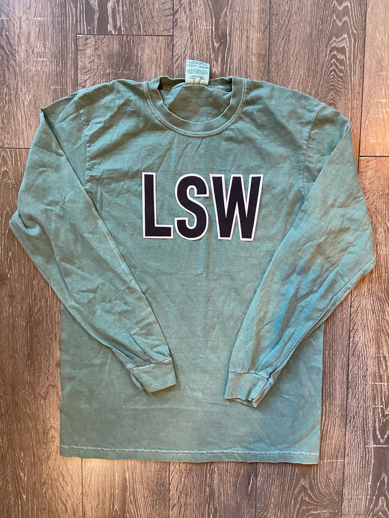 LSW - GREEN COMFORT COLORS LONG SLEEVE