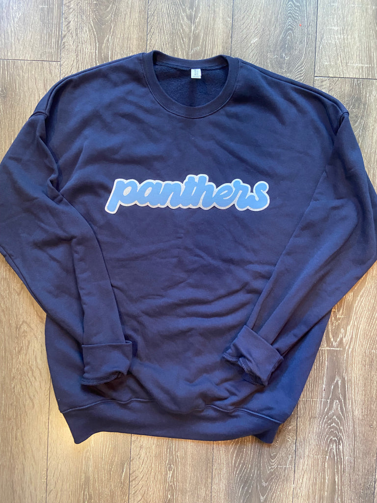RETRO PANTHERS - NAVY SPONGE CREW