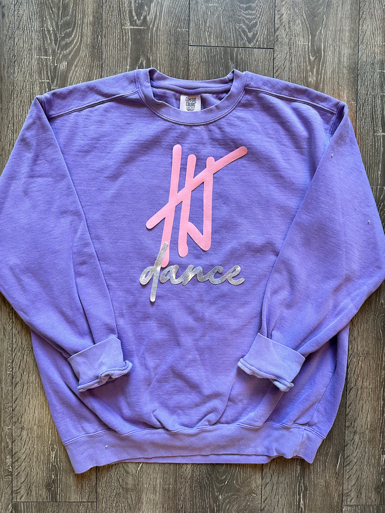 PINK HJ DANCE - PURPLE COMFORT COLORS CREW