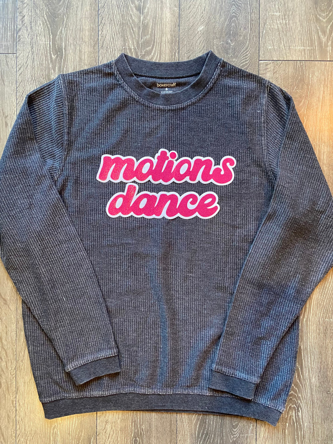 MOTIONS DANCE - GREY RIBBED CREW