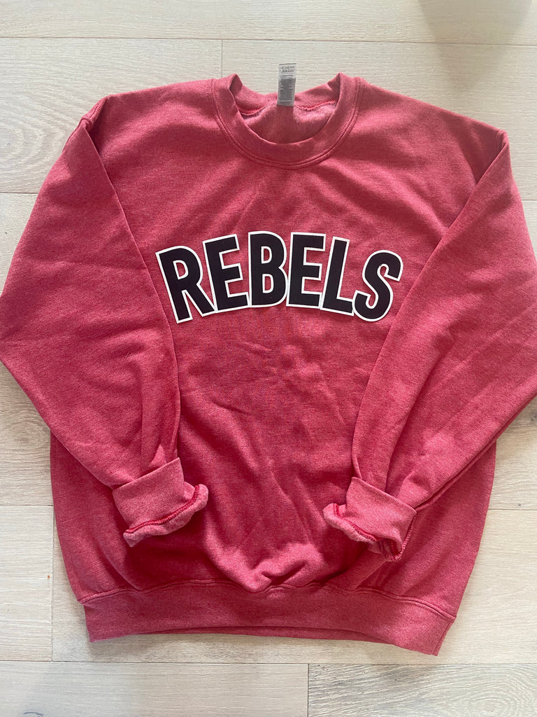 BLOCK REBELS - HEATHER SCARLET CREW (YOUTH + ADULT)