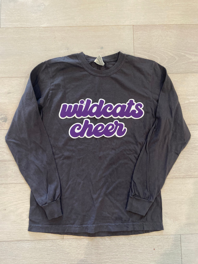 WILDCATS CHEER - GREY COMFORT COLORS LONG SLEEVE