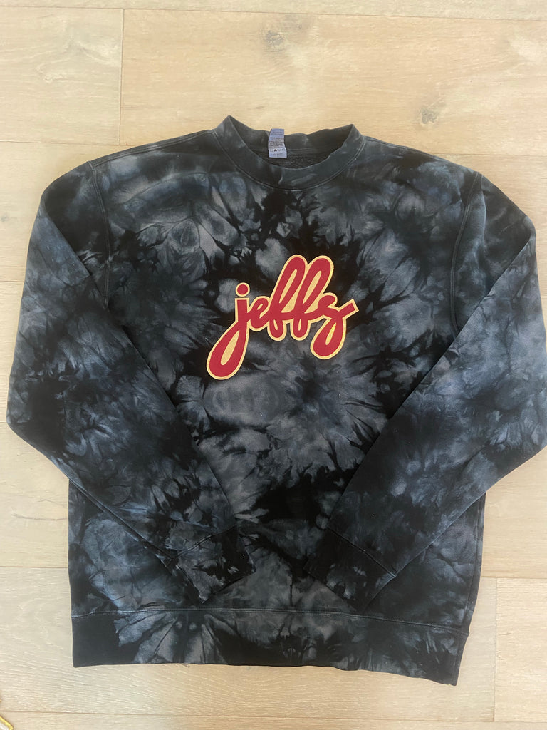 CURSIVE JEFFS - BLACK DYED CREW