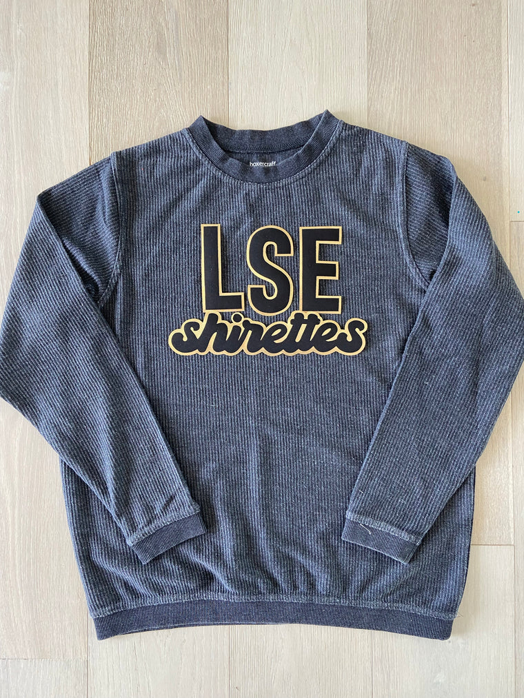 LSE SHIRETTES - GREY RIBBED CREW