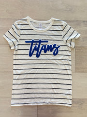 CURSIVE TITANS - STRIPE TEE