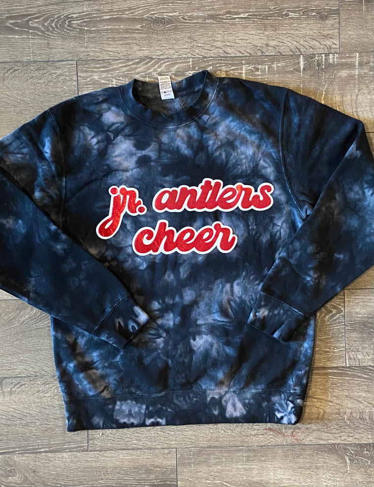 JR. ANTLERS CHEER - BLACK DYED CREW