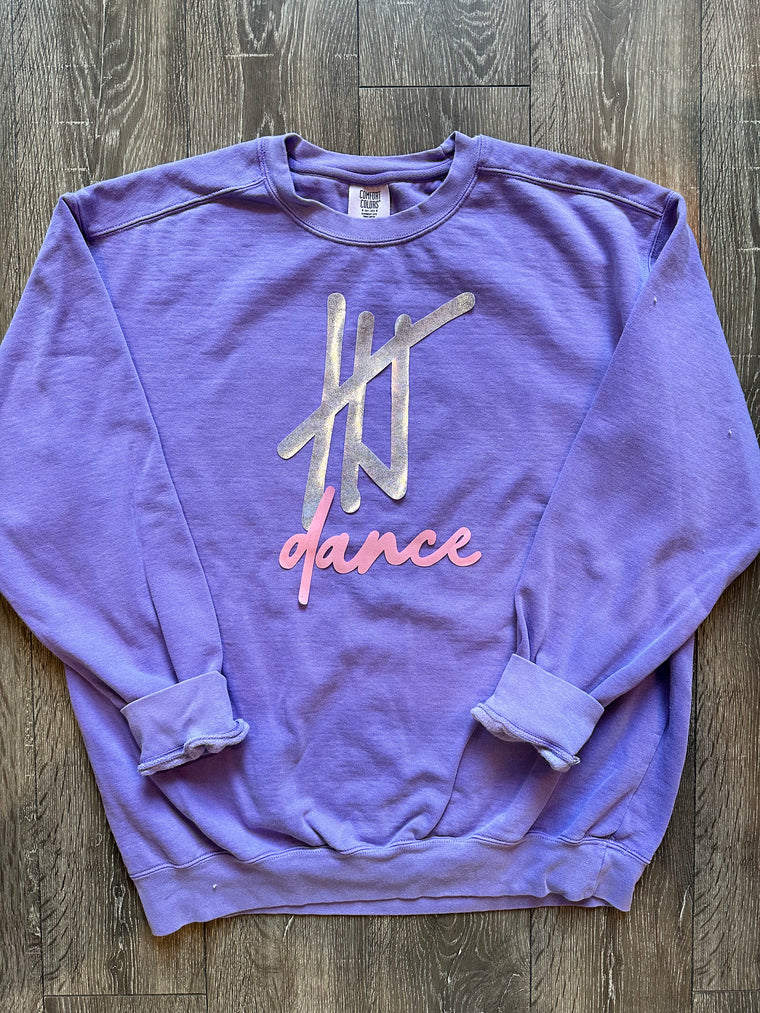 HJ DANCE - PURPLE COMFORT COLORS CREW