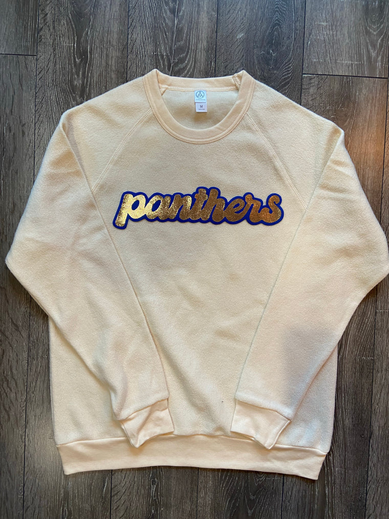 RETRO PANTHERS - IVORY TEDDY CREW