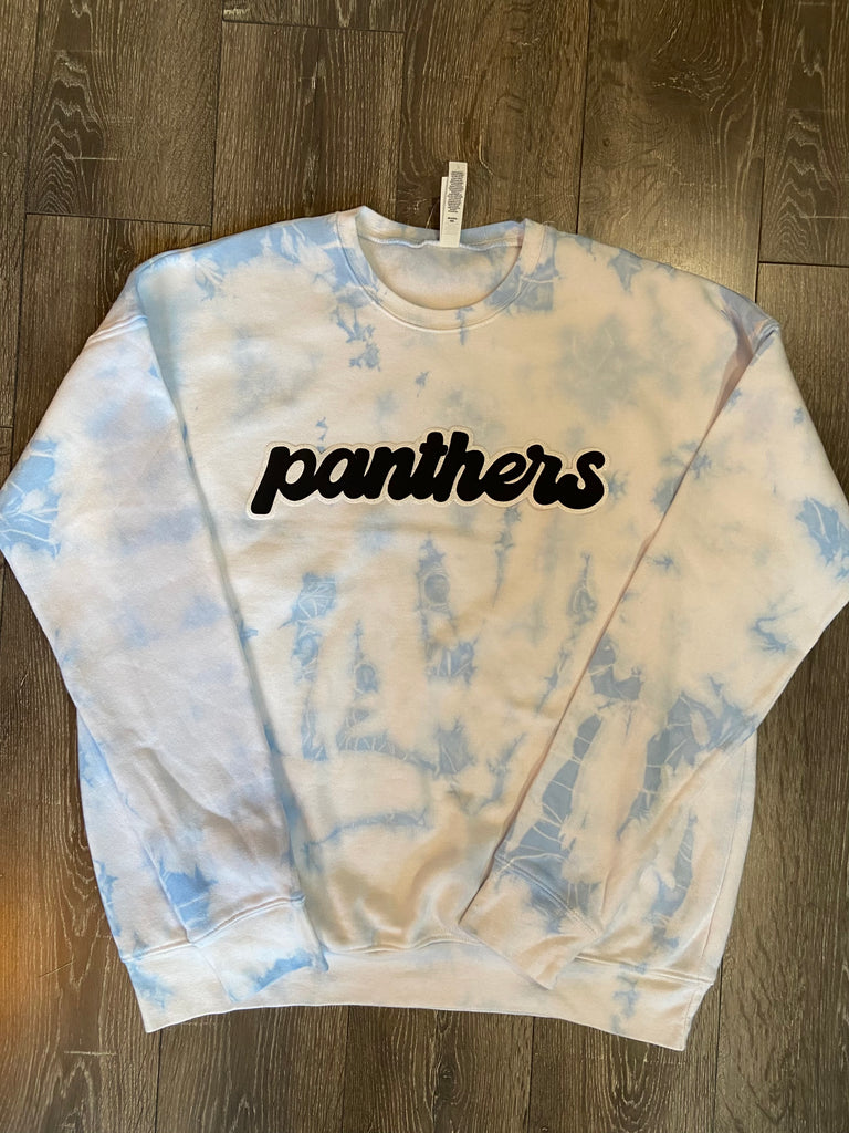 PANTHERS - BLUE DYED SPONGE CREW