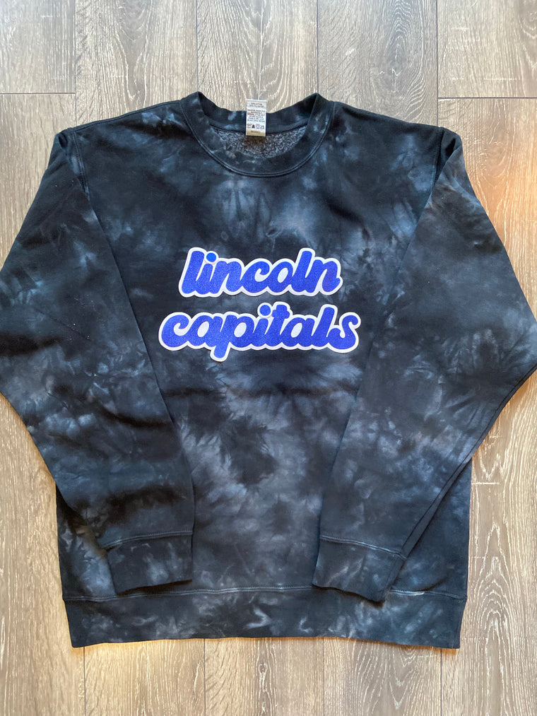 LINCOLN CAPITALS - BLACK DYED CREW