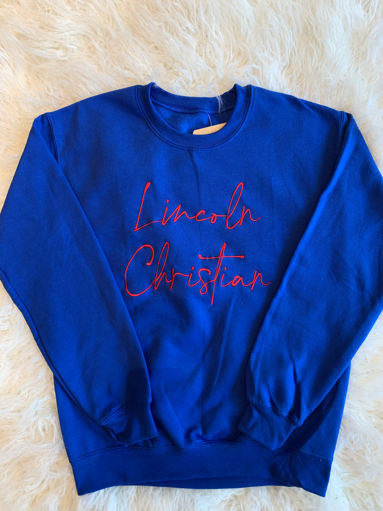 LINCOLN CHRISTIAN EMBROIDERED CREW