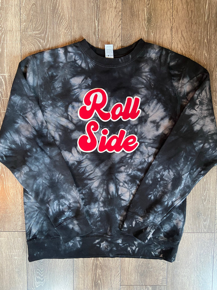 ROLL SIDE- BLACK DYED CREW