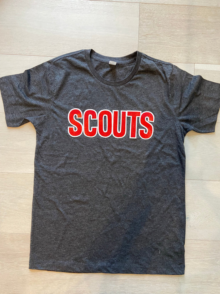 BLOCK SCOUTS - DARK GREY TEE (YOUTH + ADULT)