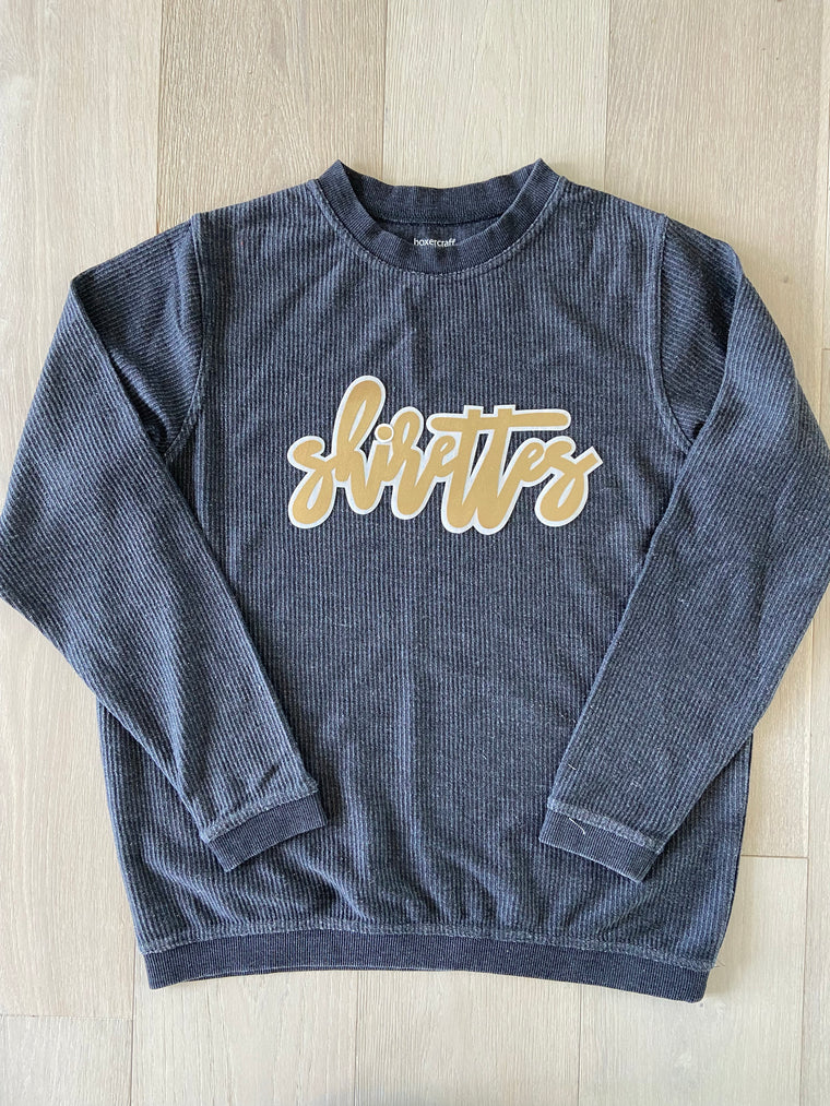 SHIRETTES - GREY RIBBED CREW