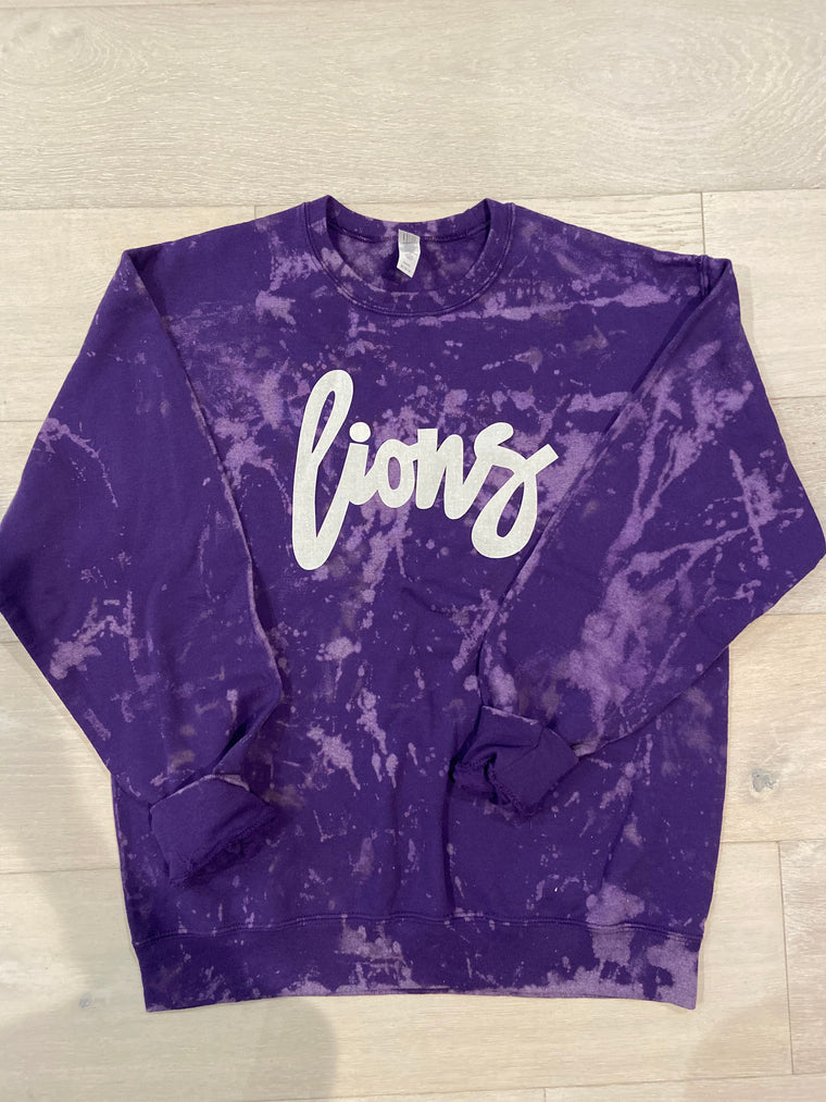 WHITE LIONS - PURPLE DYED CREW (YOUTH + ADULT)