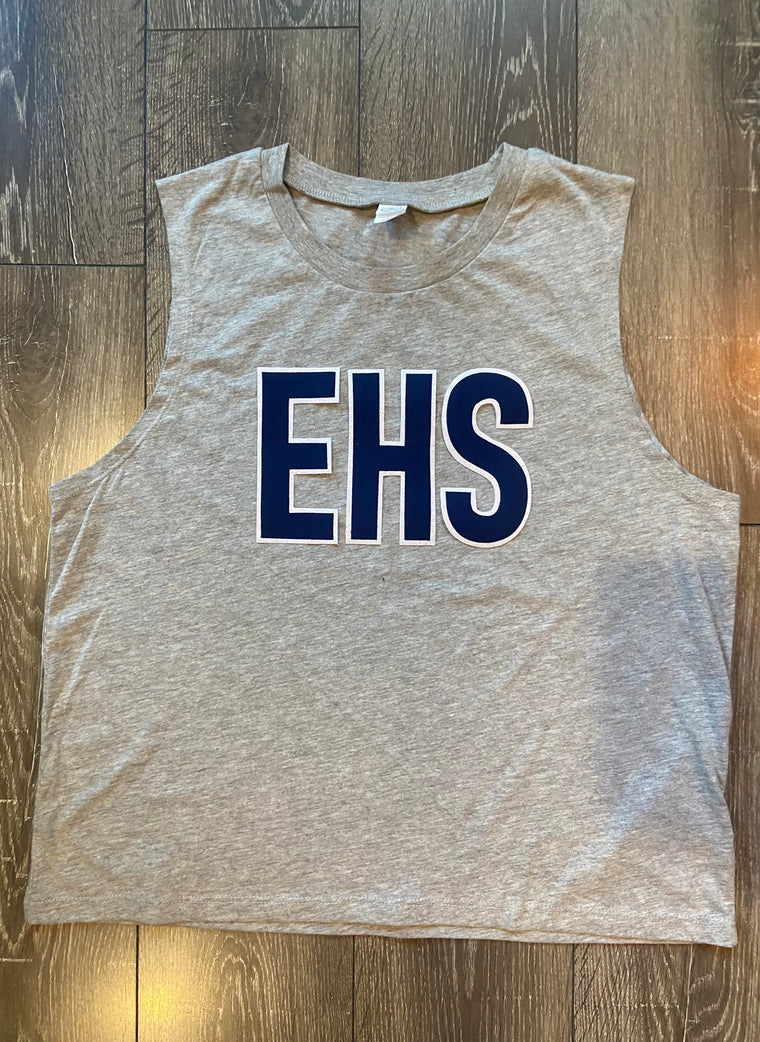 EHS - GREY CROP MUSCLE TANK