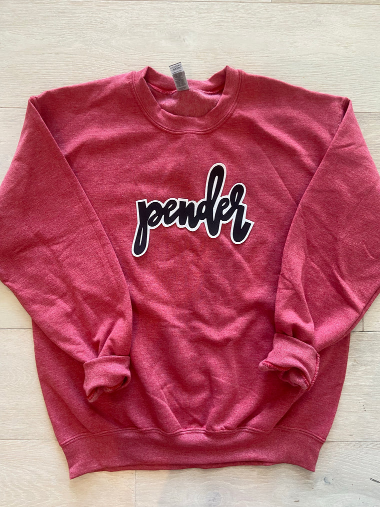 BLACK/ WHITE PENDER - RED CREW (YOUTH + ADULT)