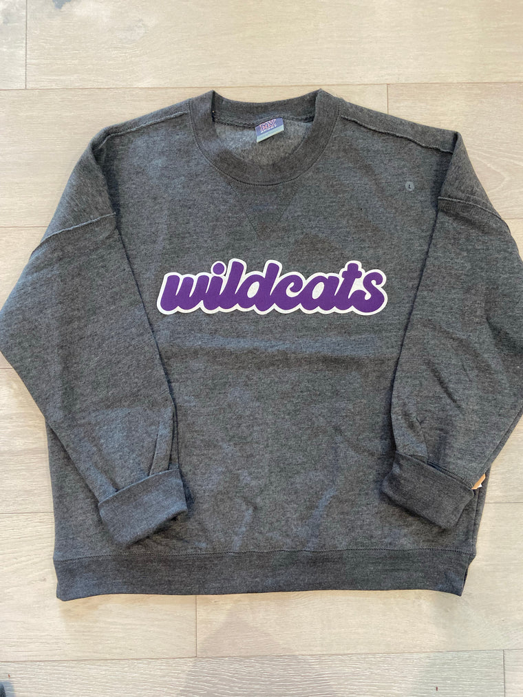 WILDCATS - GREY SUEDED CREW