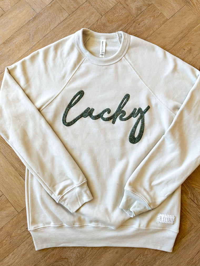 GREEN SPARKLE LUCKY - IVORY CREW