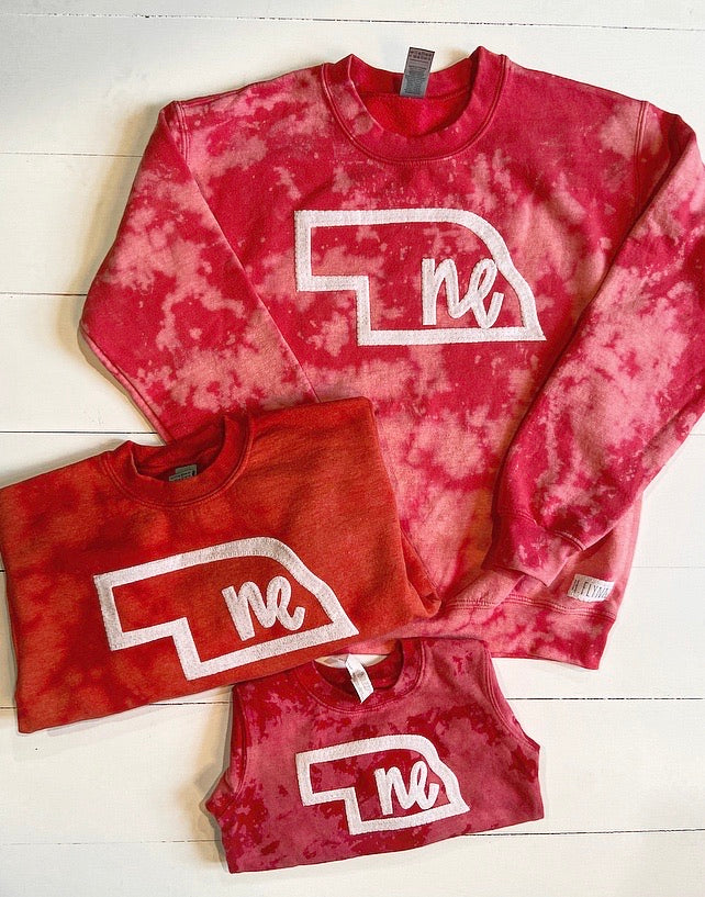 8. STATE + NE • DYED CREW • ADULT/YOUTH/TODDLER