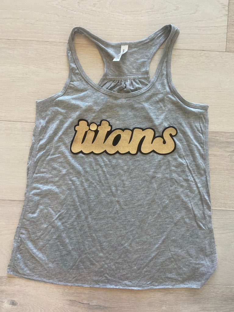 RETRO TITANS - GREY RACERBACK TANK