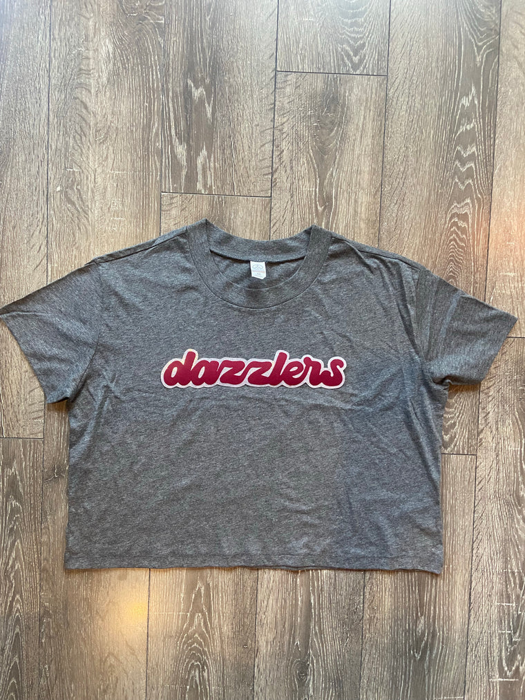 DAZZLERS - GREY CROPPED TEE
