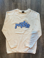 PANTHERS - IVORY RIBBED CREW