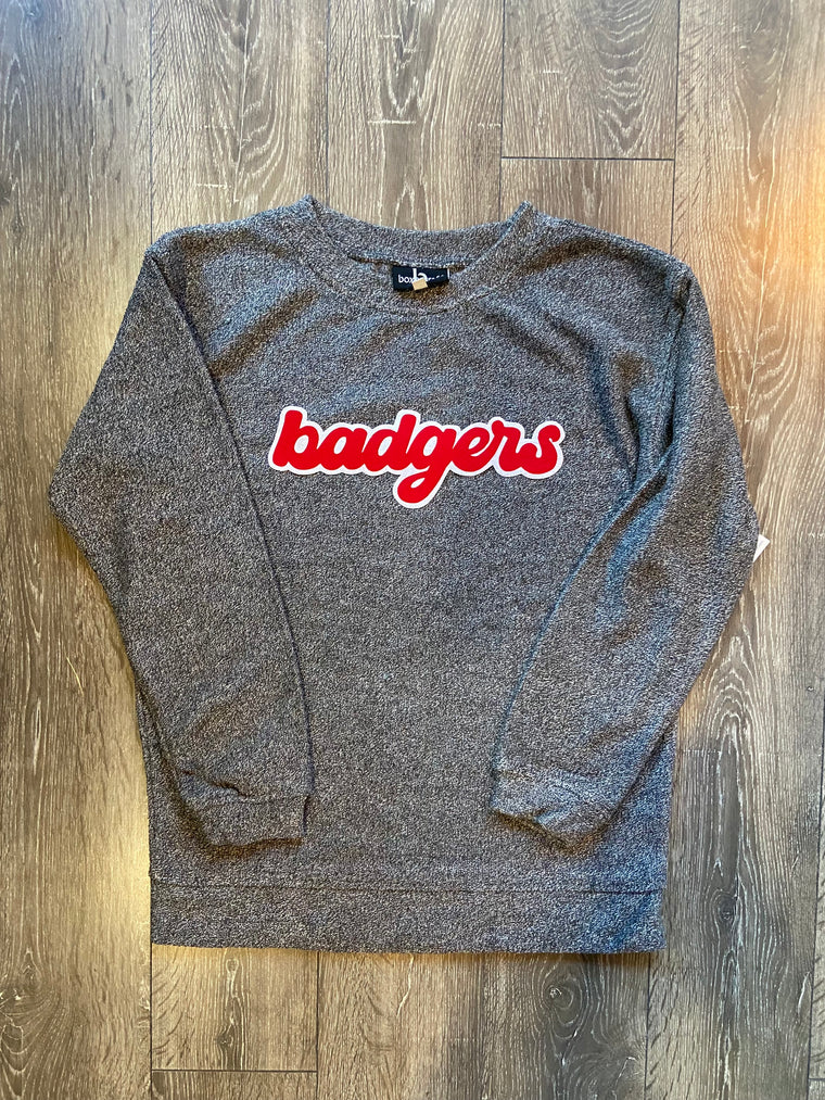 BADGERS - GREY COZY CREW