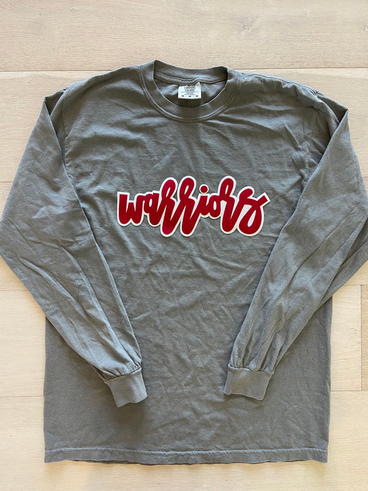 WARRIORS - GREY COMFORT COLORS LONG SLEEVE