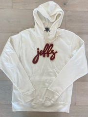 JEFFS - WHITE FLEECE HOODIE