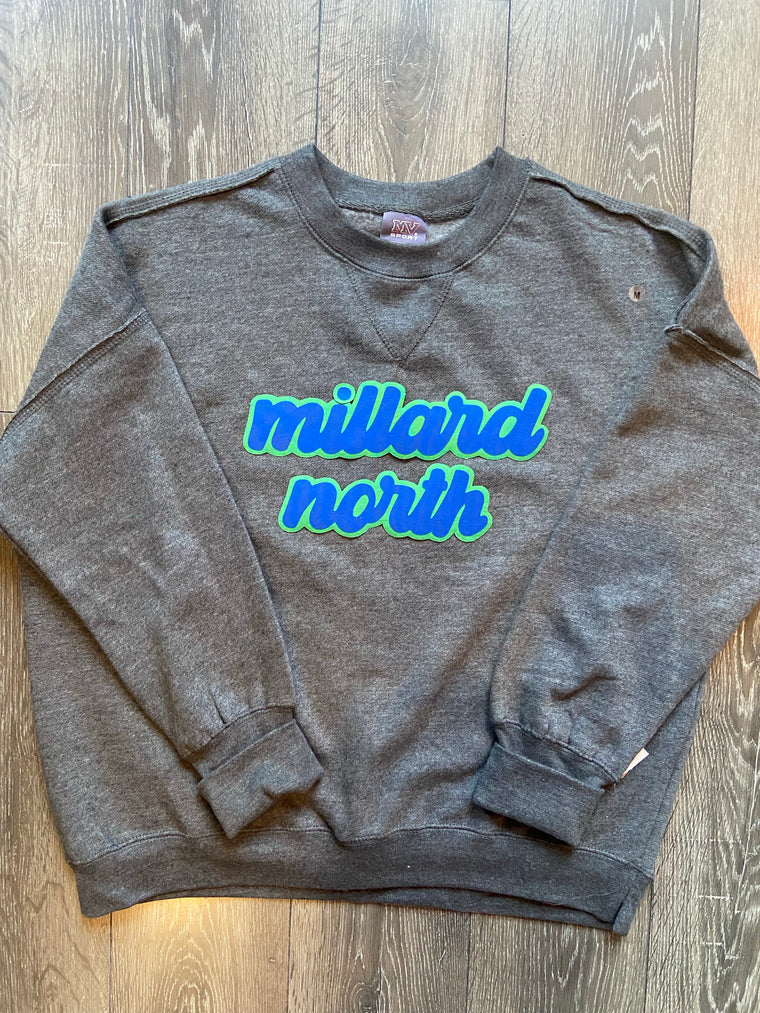 MILLARD NORTH - GREY SUEDED CREW