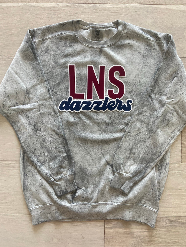 LNS DAZZLERS - GREY DYED COMFORT COLORS CREW