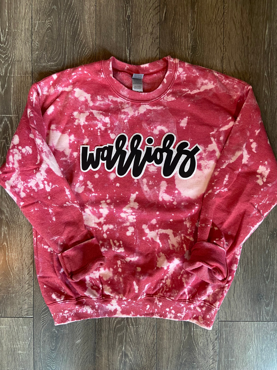 WARRIORS- RED DYED CREW