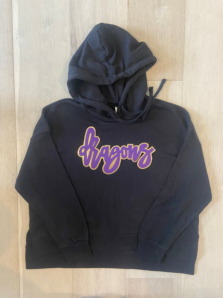 DRAGONS - BLACK LIGHTWEIGHT HOODIE