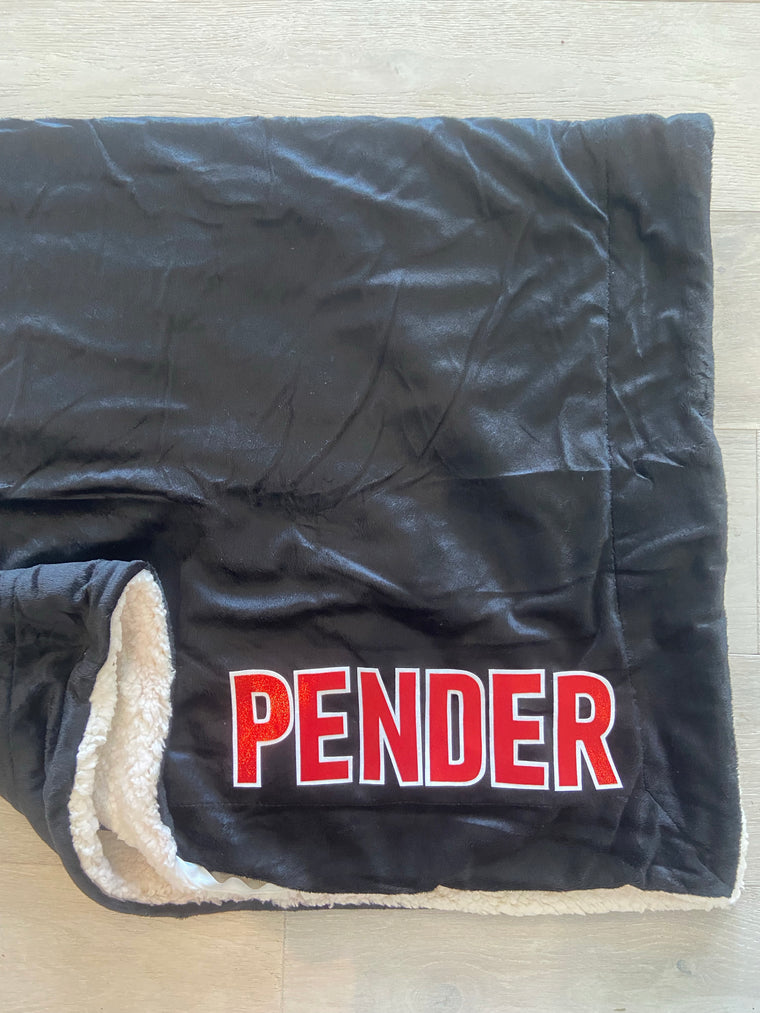 PENDER - BLACK SHERPA BLANKET