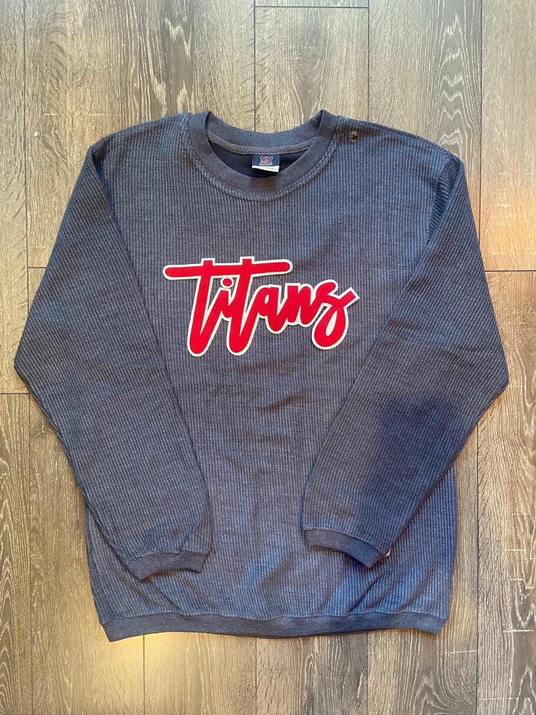 TITANS - NAVY RIBBED CREW