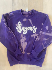 WHITE DRAGONS - PURPLE DYED CREW (YOUTH + ADULT)