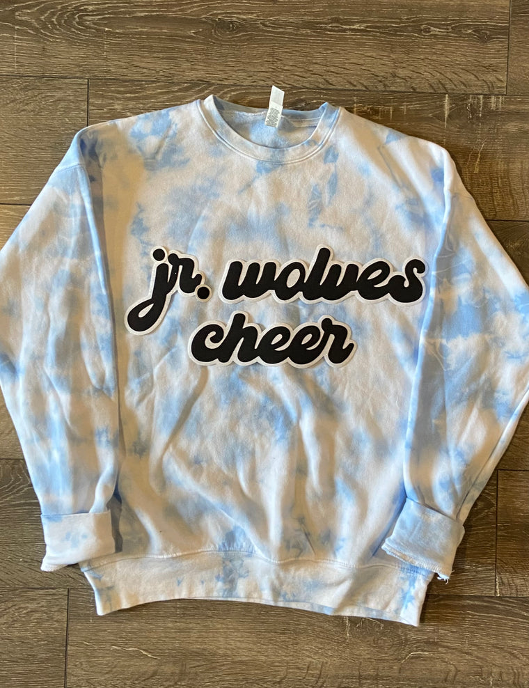 JR. WOLVES CHEER - BLUE DYED SPONGE CREW