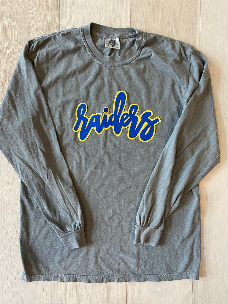 RAIDERS - GREY COMFORT COLORS LONG SLEEVE