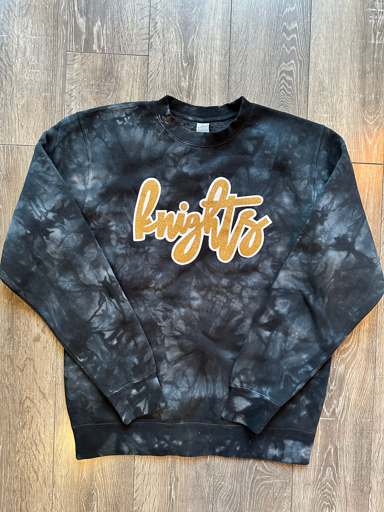 KNIGHTS - BLACK DYED CREW